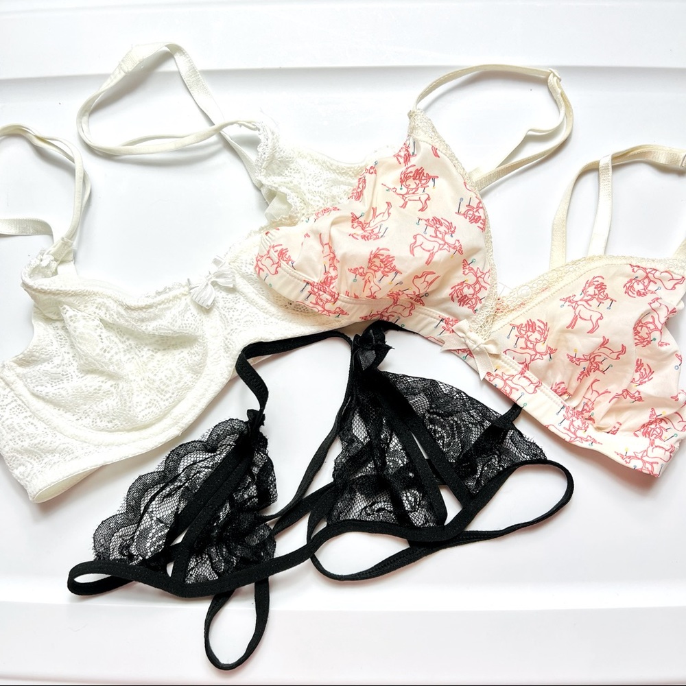 Three Bralette Bundle - Size Small